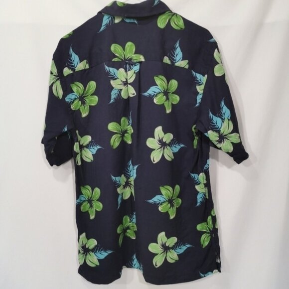 Men's Izod Silk Tropical Short Sleeved Button Down Shirt - Sz S - Picture 3 of 7